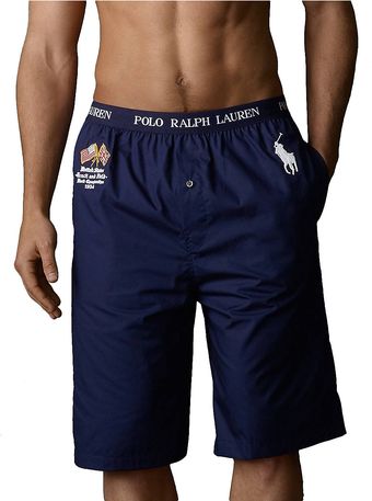 Polo Ralph Lauren Track Field Woven Pajama Shorts - Lyst