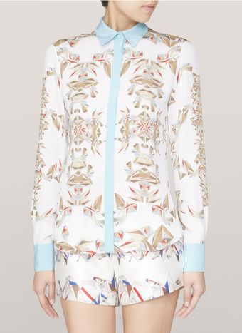 Prabal Gurung Printed Silk Shirt - Lyst