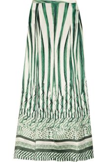Roberto Cavalli Printed Silk Maxi Skirt - Lyst