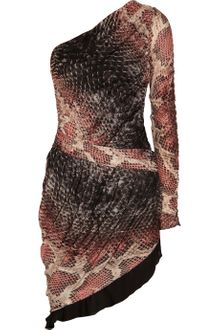 Roberto Cavalli Snakeprint Stretchknit Dress - Lyst