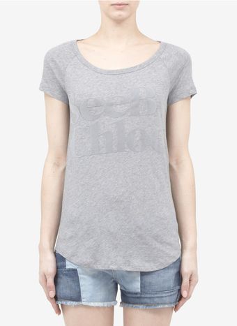 See By Chloé Logoflocked Cotton Jersey Tshirt - Lyst