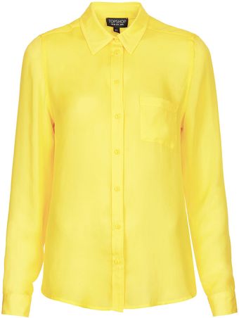 Topshop Bright Fluro Shirt - Lyst