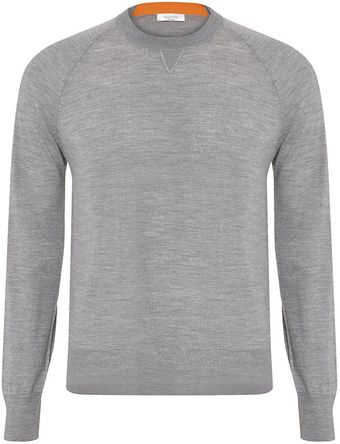 Valentino Contrast Neck Sweater - Lyst