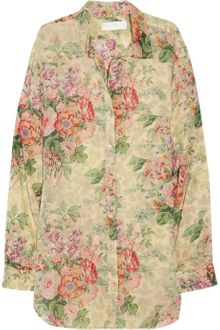 Zimmermann Devoted Floral Print Cotton Voile Shirt - Lyst