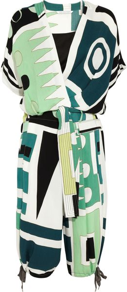 Diane Von Furstenberg Archero Printed Crepe Playsuit - Lyst