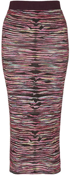House Of Holland Jersey Tube Skirt - Lyst
