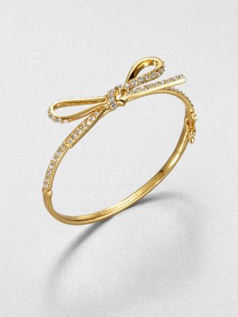 Kate Spade Pavé Bow Bracelet - Lyst