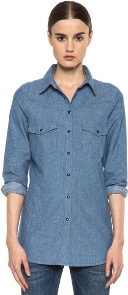 Rag & Bone Rag Bone Western Shirt in Blue - Lyst