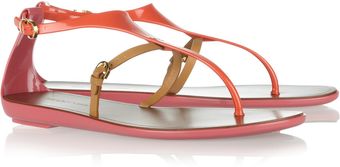 Sergio Rossi Safari Pvc and Leather Sandal - Lyst