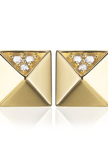 Sydney Evan Pyramid Stud Earrings - Lyst