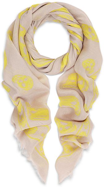 Alexander McQueen Skull Pashmina - Lyst
