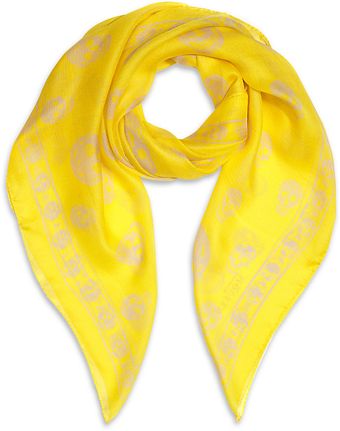 Alexander McQueen Silk Chiffon Skull Scarf - Lyst