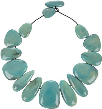 BCBGMAXAZRIA Tortoiseshell Beaded Necklace - Lyst