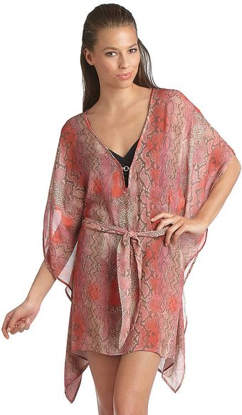 Calvin Klein Snakeskin Print Kaftan Swim Coverup - Lyst
