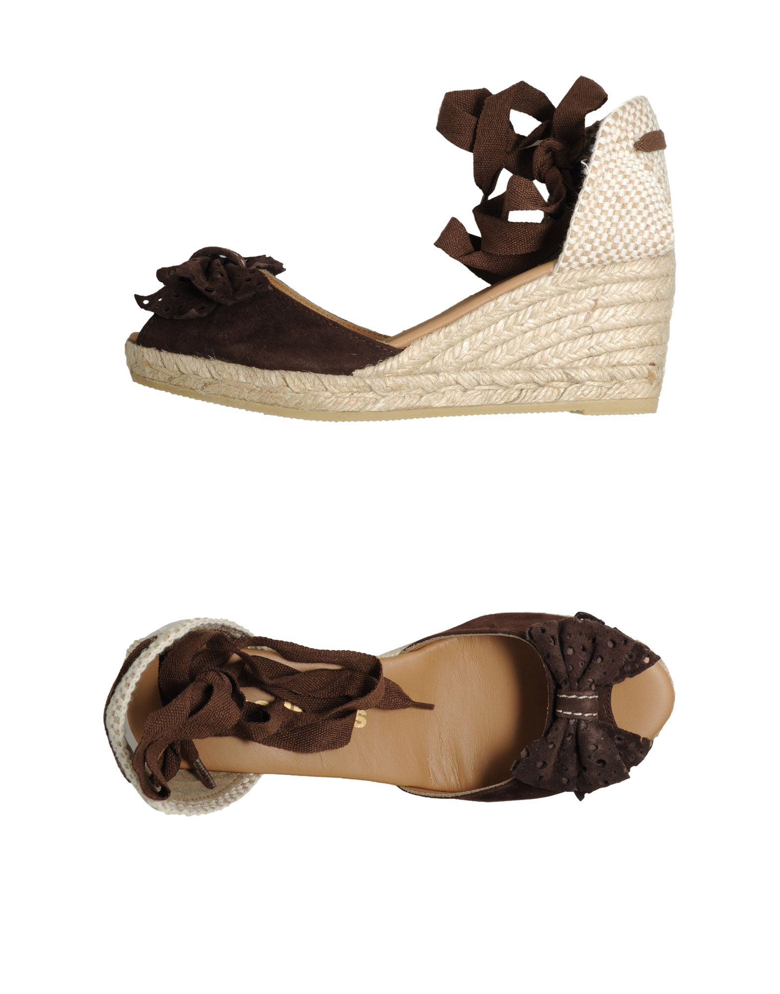 Espadrilles heels in Brown (dark brown) Lyst