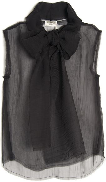 Lanvin Sleeveless Bow Top - Lyst