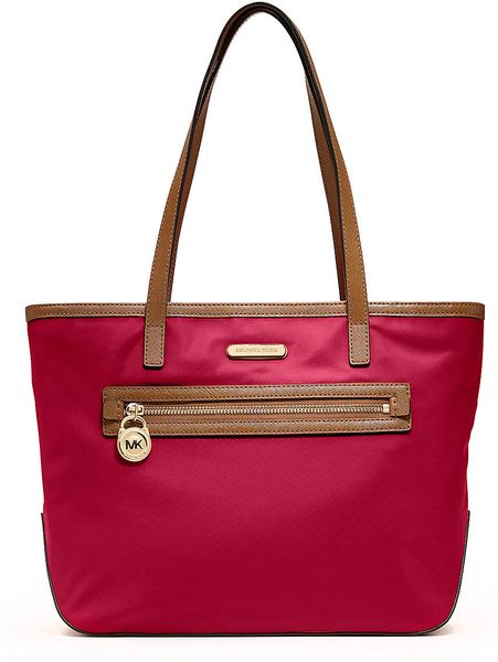 Michael Michael Kors Kempton Small Nylon Tote Bag in Red | Lyst