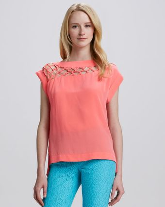 Nanette Lepore Tossa De Mar Silk Top - Lyst
