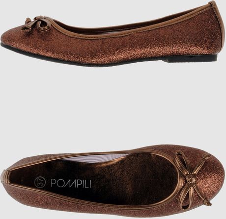 bronze ballet pumps