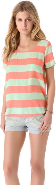 Splendid Magnolia Stripe Tee - Lyst