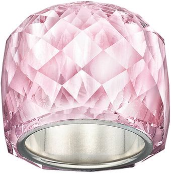Swarovski Nirvana Silvertone Rosaline Crystal Ring - Lyst