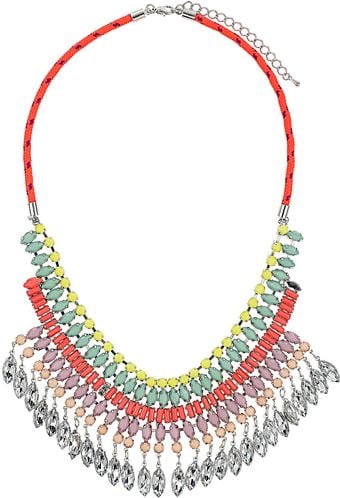 Topshop Neon Rhinestone Bling Collar - Lyst