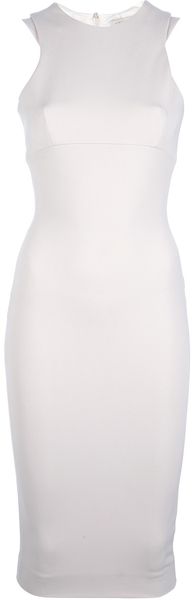 Victoria Beckham Dense Rib Fitted Dress - Lyst