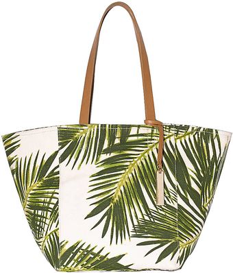 Vince Camuto Coco Canvas Leathertrimmed Tote - Lyst