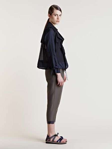 Kolor Womens Silk Blouson Jacket in Black | Lyst