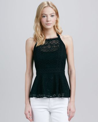 Nanette Lepore Mustsee Lace Peplum Top - Lyst