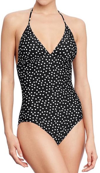 Old Navy Polka Dot Control Max Swimsuit - Lyst