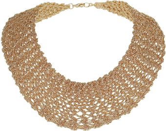 Topshop Premium Knitted Chain Collar - Lyst