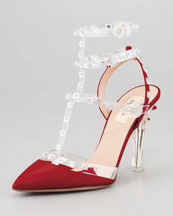 Valentino Naked Rockstud Slingback - Lyst