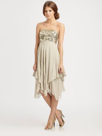 Alice + Olivia Elyse Embellished Strapless Dress - Lyst