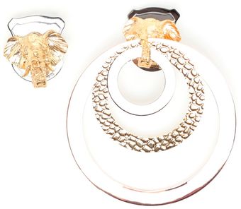 Kenzo Goldplated Brass Elephant Earrings - Lyst