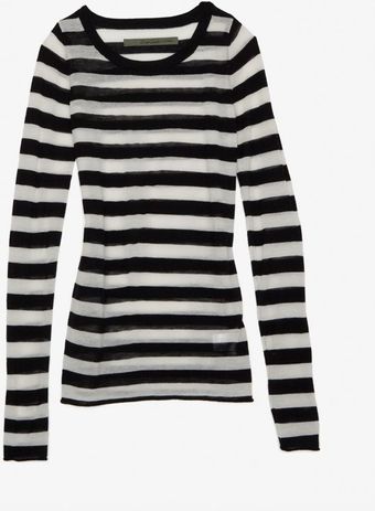 Enza Costa Striped Cashmere Sweater - Lyst
