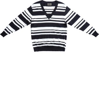 Fausto Puglisi Mixed Stripes Vneck Sweater - Lyst