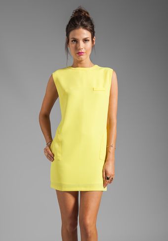Line & Dot Shift Dress in Yellow - Lyst