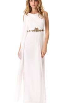 Notte By Marchesa Embroidered Chiffon Gown - Lyst
