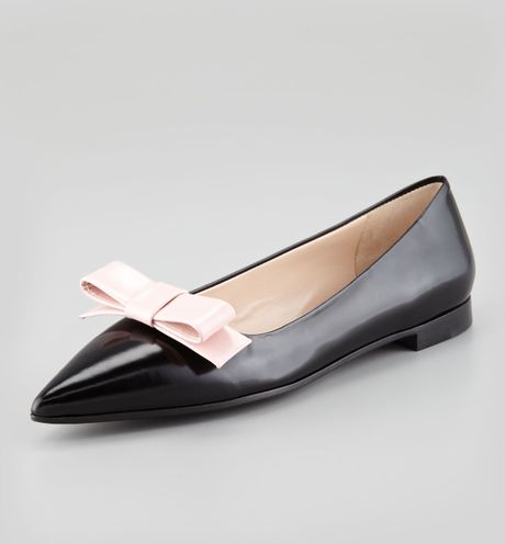 prada flat shoes with bow