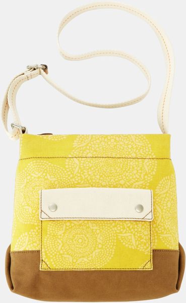 yellow fossil handbag