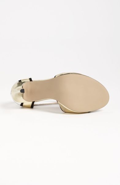 French Connection Nicky Sandals in Gold (silver gold black) | Lyst