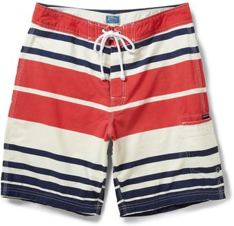 J.Crew Striped Midlength Swim Shorts - Lyst