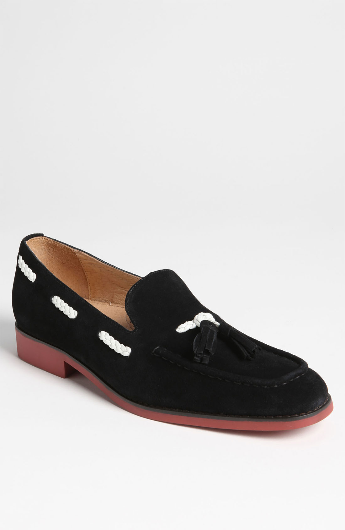 black tassel loafers mens suede