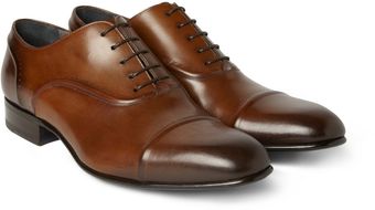 Lanvin Burnishedleather Oxford Shoes - Lyst