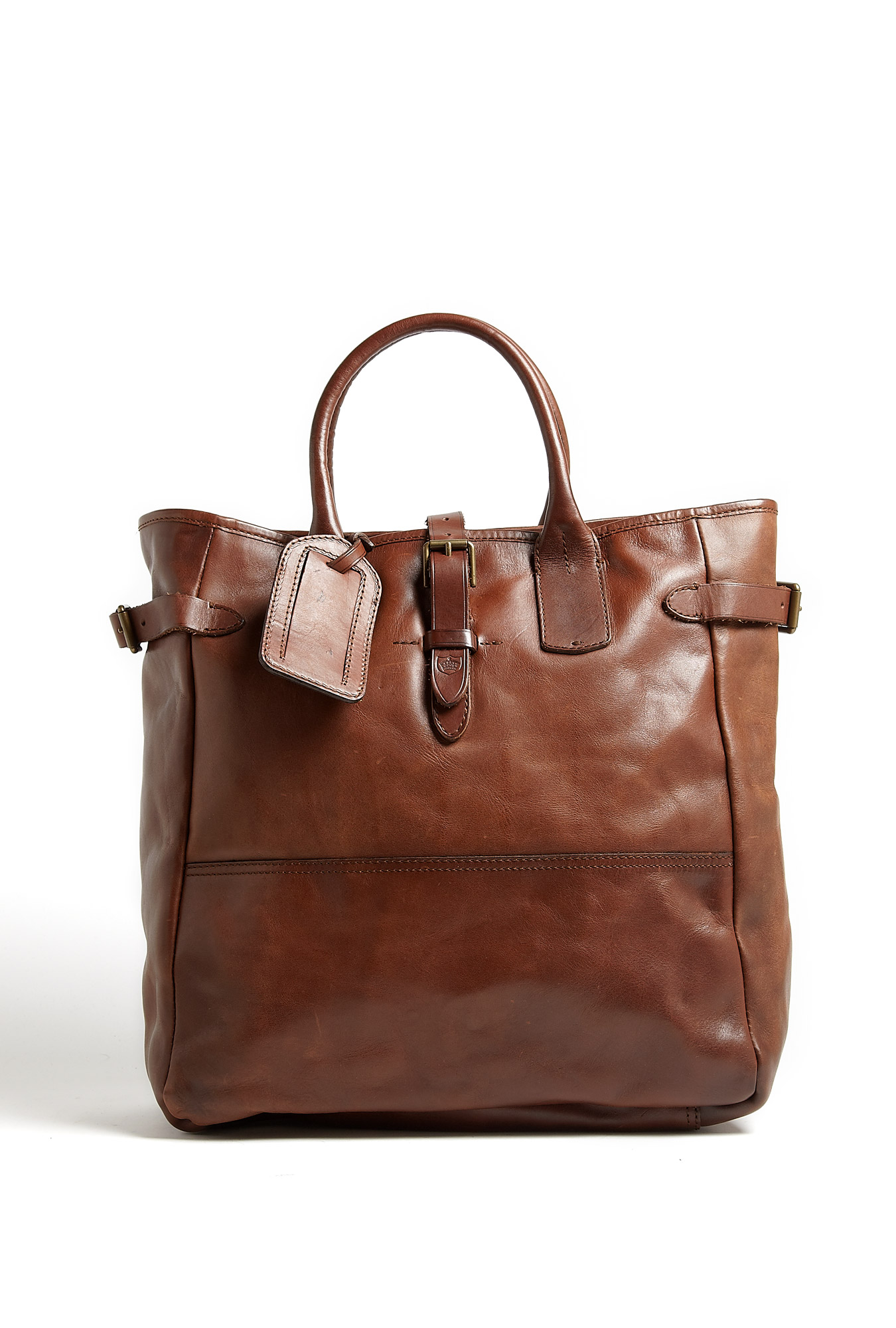 Polo Ralph Lauren Chocolate Brown Leather Sportsman Tote in Brown for