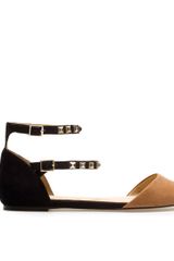 Zara Flat Sandals with Studded Ankle Strap