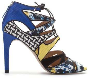 Zara Multicolored Laceup Sandal - Lyst