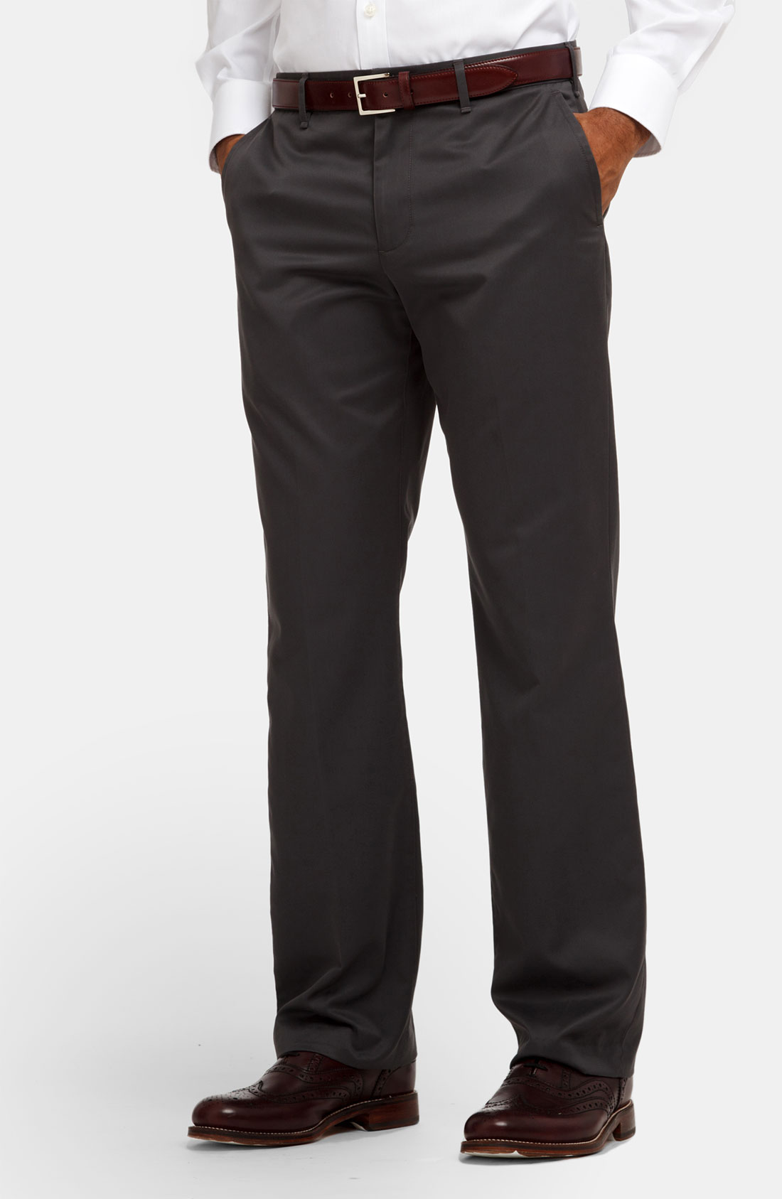 Bonobos 'Weekday Warrior' NonIron Straight Leg Cotton Pants in Gray