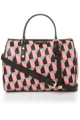 DKNY Printed Saffiano Small Bowling Bag